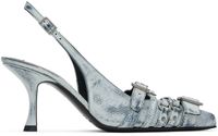 Acne Studios White Leather Slingback Heels