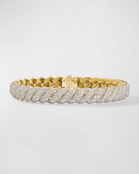8.5mm Sculpted Cable Bracelet in 18K Gold