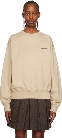 We11done Beige Basic Sweatshirt