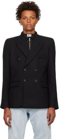 VTMNTS Black Double-Breasted Blazer
