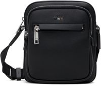 BOSS Black Faux-Leather Mini Crossbody Bag