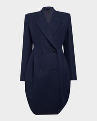 Double-Breasted Tailored Cropped Coat
