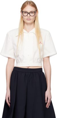 SHUSHU/TONG White Short-Sleeved Tuck Shirt