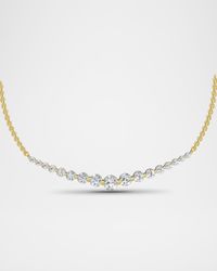 Lab Grown Diamond 18K Yellow Gold Graduated Necklace, 3.0tcw