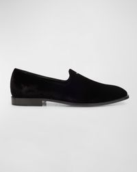 Men's Irmha Crystal-Embellished Velvet Loafers
