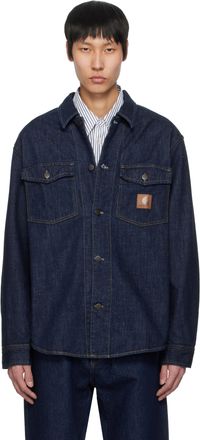 Carhartt Work In Progress Blouson Lincoln bleu en denim