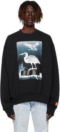Heron Preston Black Censored Heron Sweatshirt