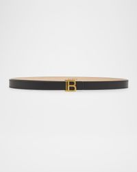 B-Monogram Calfskin Medium Leather Belt