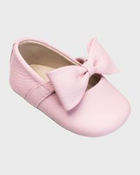 Girl's Leather Ballet Flat w/ Bow, Baby