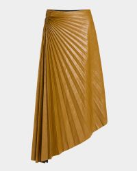 Tracy Pleated High-Low Midi Skirt