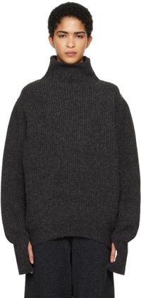LEMAIRE Brown High Neck Sweater