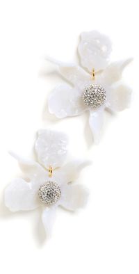 Lele Sadoughi Crystal Lily Earrings Mother of Pearl One Size
