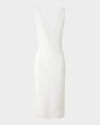 V-Neck Sleeveless Knit Midi Dress