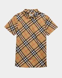 Boy's Owen Short-Sleeve Shirt, Size 3-14