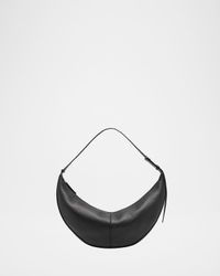 Slide Crescent Pebble Leather Hobo Bag