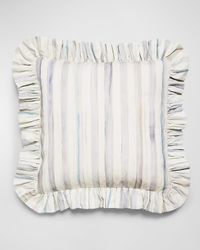 Sterling Stripe Ruffle Throw Pillow