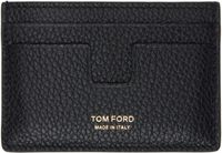 TOM FORD Black Grain Leather Classic Card Holder