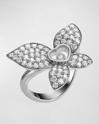 Happy Butterfly 18K White Gold Diamond Ring