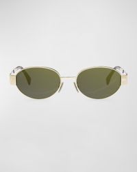 Triomphe Oval Metal Sunglasses
