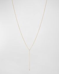 14K Yellow Gold Petite Nude Diamond Solo Lariat