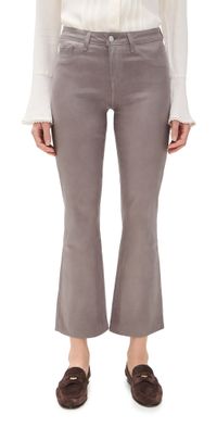 L'AGENCE Kendra Crop Flare Jeans Driftwood Coated 31