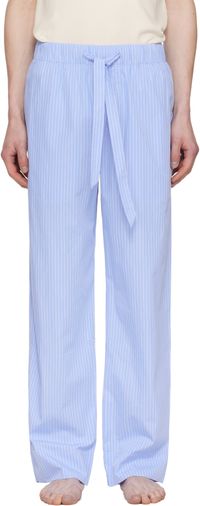 Tekla Blue Poplin Pyjama Pants