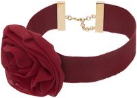 Blumarine Ras-du-cou rouge à appliqué floral