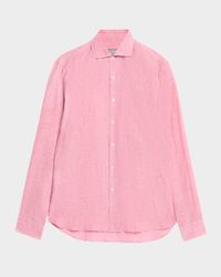 Men's Linen Casual Button-Down Shirt