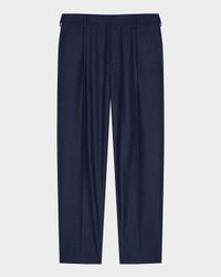 Men's Relaxed Wool-Blend Trousers