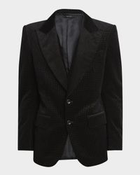 Men's Dyllan Velvet Polka Dot Dinner Jacket