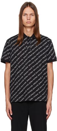 Versace Jeans Couture Polo noir à logos