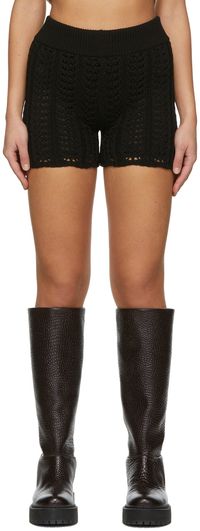 DRAE Black Cotton Shorts