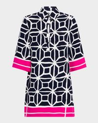 Argina Geometric-Print Mini Shift Dress