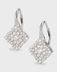 18k White Gold Medium Fleur D'Amour Diamond Earrings