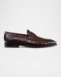 Men's Crocodile Leather Loafers