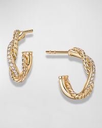 Petite Pave Infinity Huggie Earrings