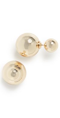 SHASHI Double Ball Earrings Gold One Size