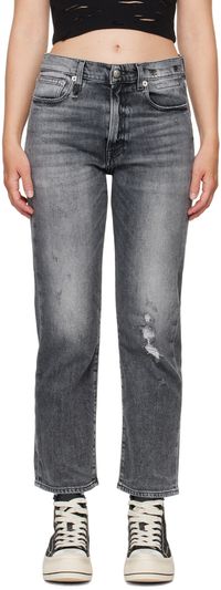 R13 Jean boyfriend gris
