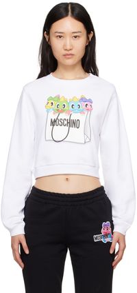 Moschino White Puzzle Bobble Sweatshirt