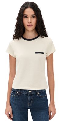 FRAME The Pique Baby Tee Cream Multi S