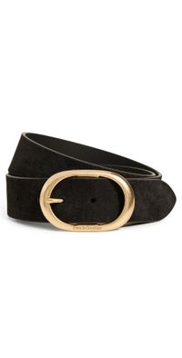 Favorite Daughter The Suede Jean Belt Black/Antique Brass L