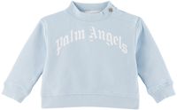 Palm Angels Bébé | Pull molletonné bleu à logo imprimé