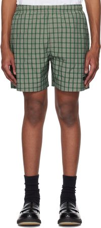 Kijun Green Check Shorts