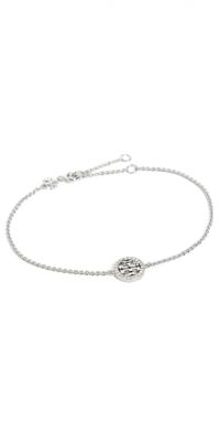 Tory Burch Delicate Icon Pavé Chain Bracelet Tory Silver / Crystal One Size