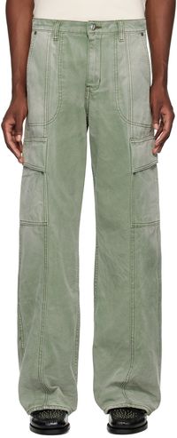 Rhude Green Faded Cargo Pants