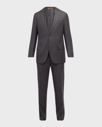 Solid Wool Two-Piece Suit
