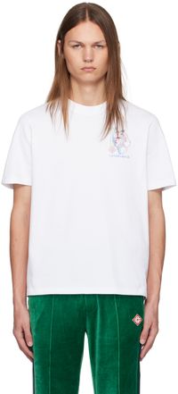 Casablanca White Tennis Play In Progress T-Shirt