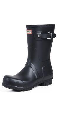 Hunter Boots Men's Original Short Rain Boots Black 7