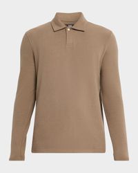 Men's Hammond Sueded Jersey Long-Sleeve Polo Shirt