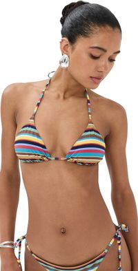 STAUD Lido Bikini Top Market Stripe L